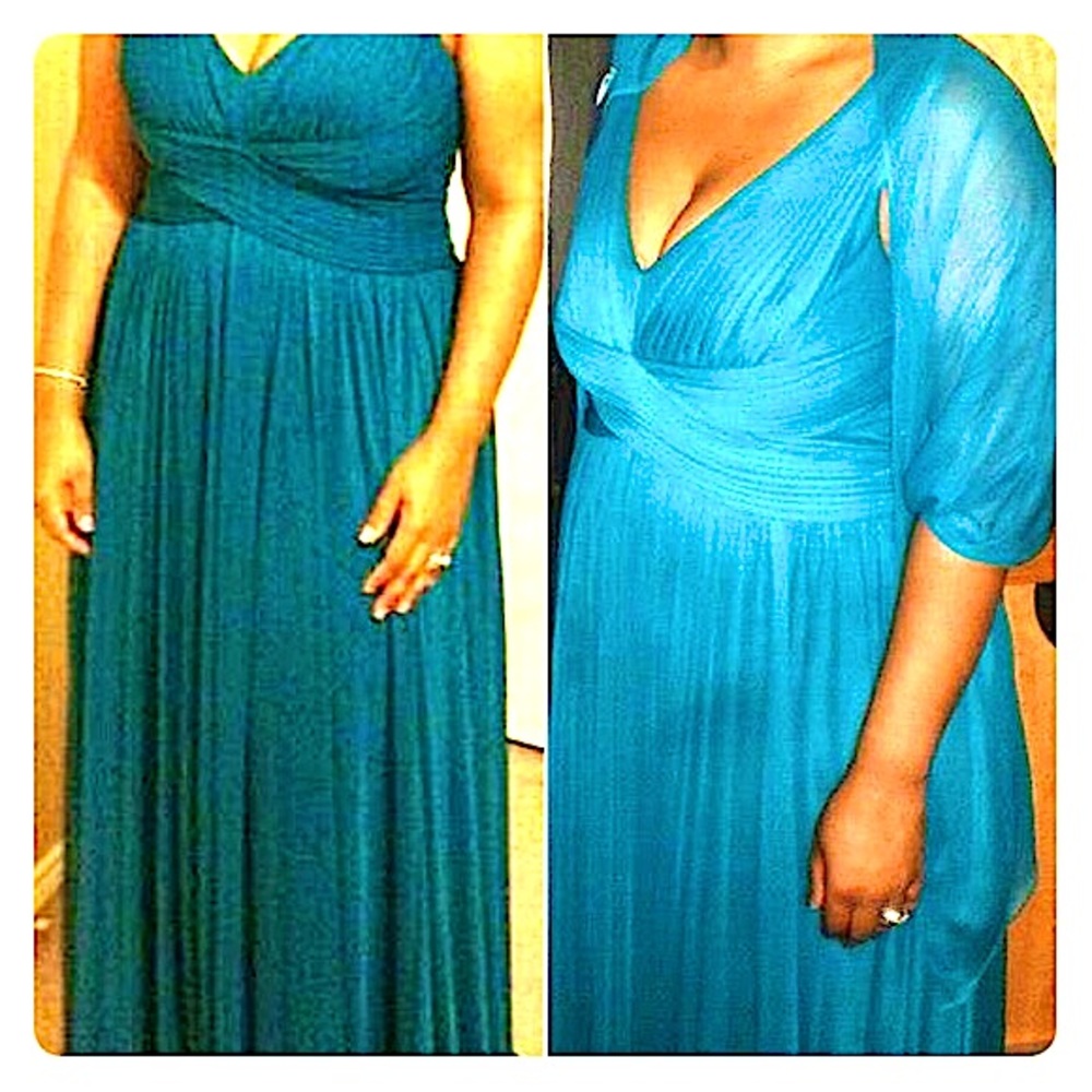 Teal formal gown